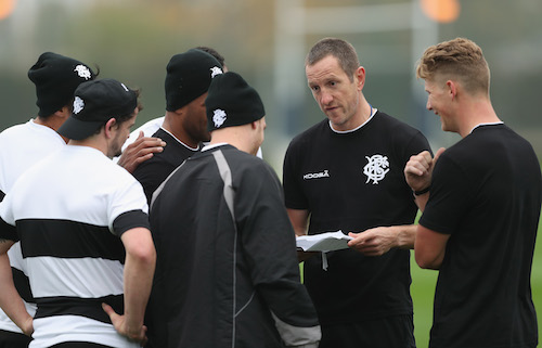 Will Greenwood leads a Barbarians backs meeting